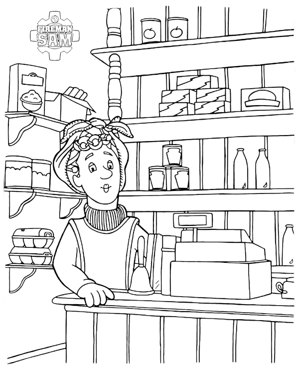 coloriage Sam Le Pompier gratuit en ligne