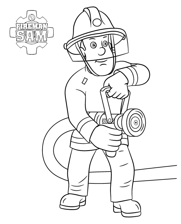 coloriage Sam Le Pompier gratuit en ligne 1