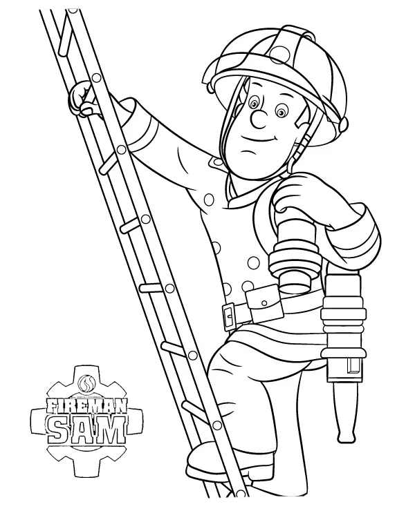 coloriage Sam Le Pompier pour bebe a imprimer 1