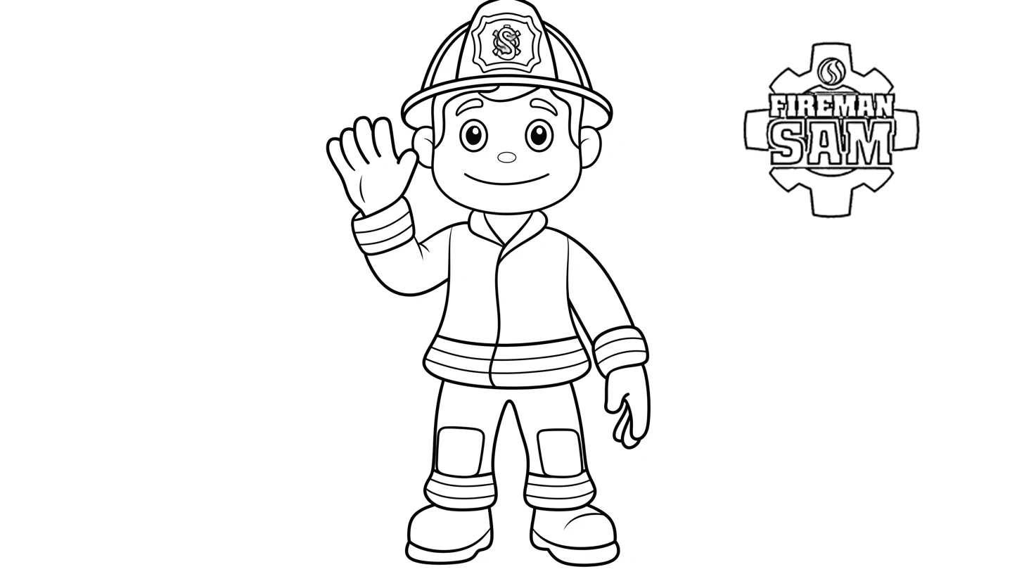 coloriage Sam Le Pompier à imprimer pdf gratuit