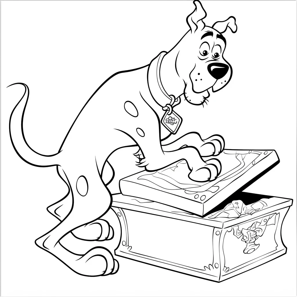 image de coloriage Scooby Doo pour enfant