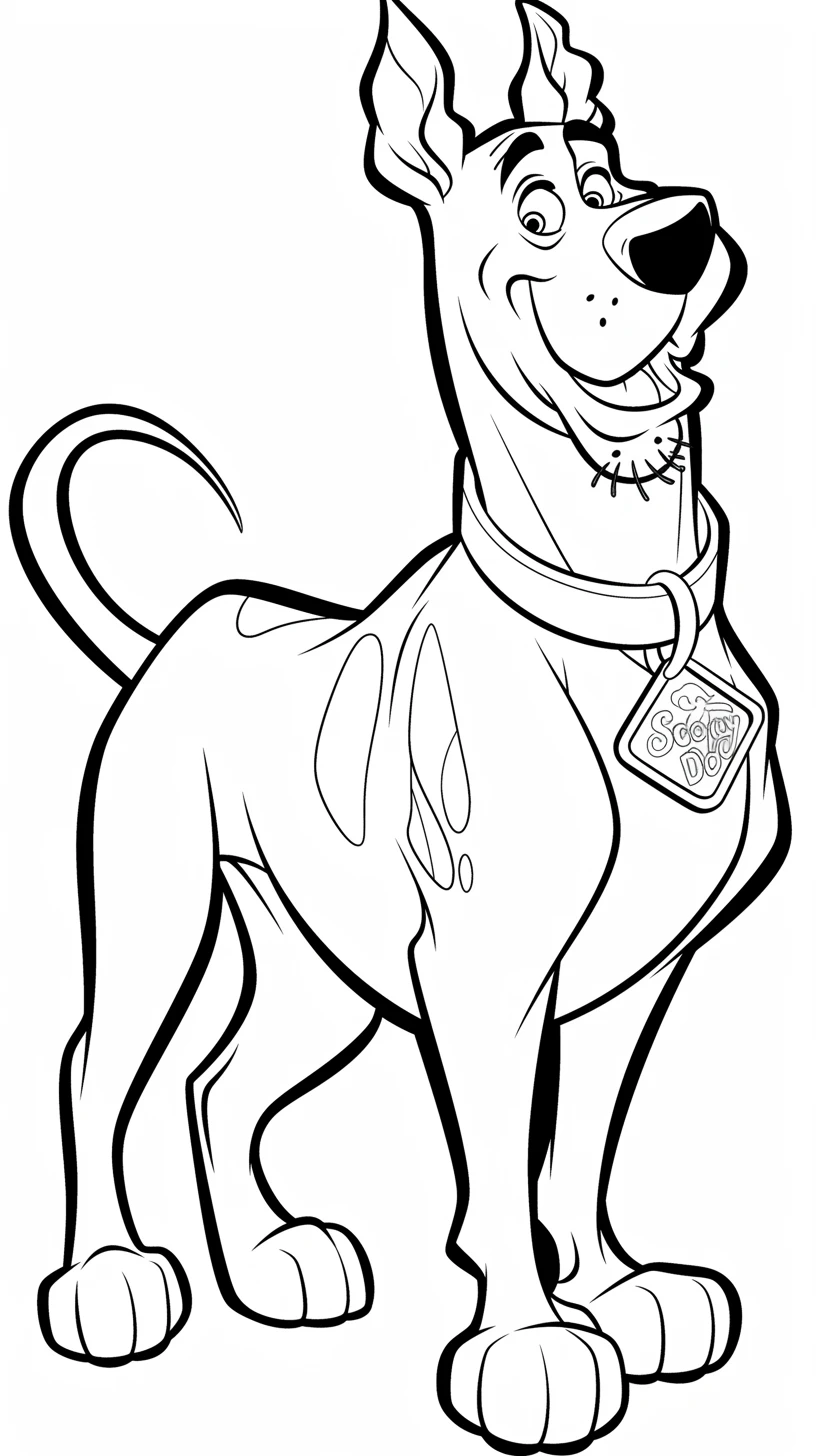 coloriage Scooby Doo à imprimer kawaii