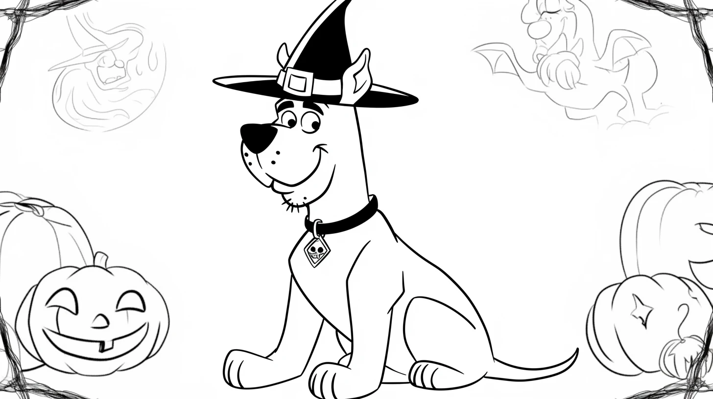 coloriage Scooby Doo educatif pour enfant