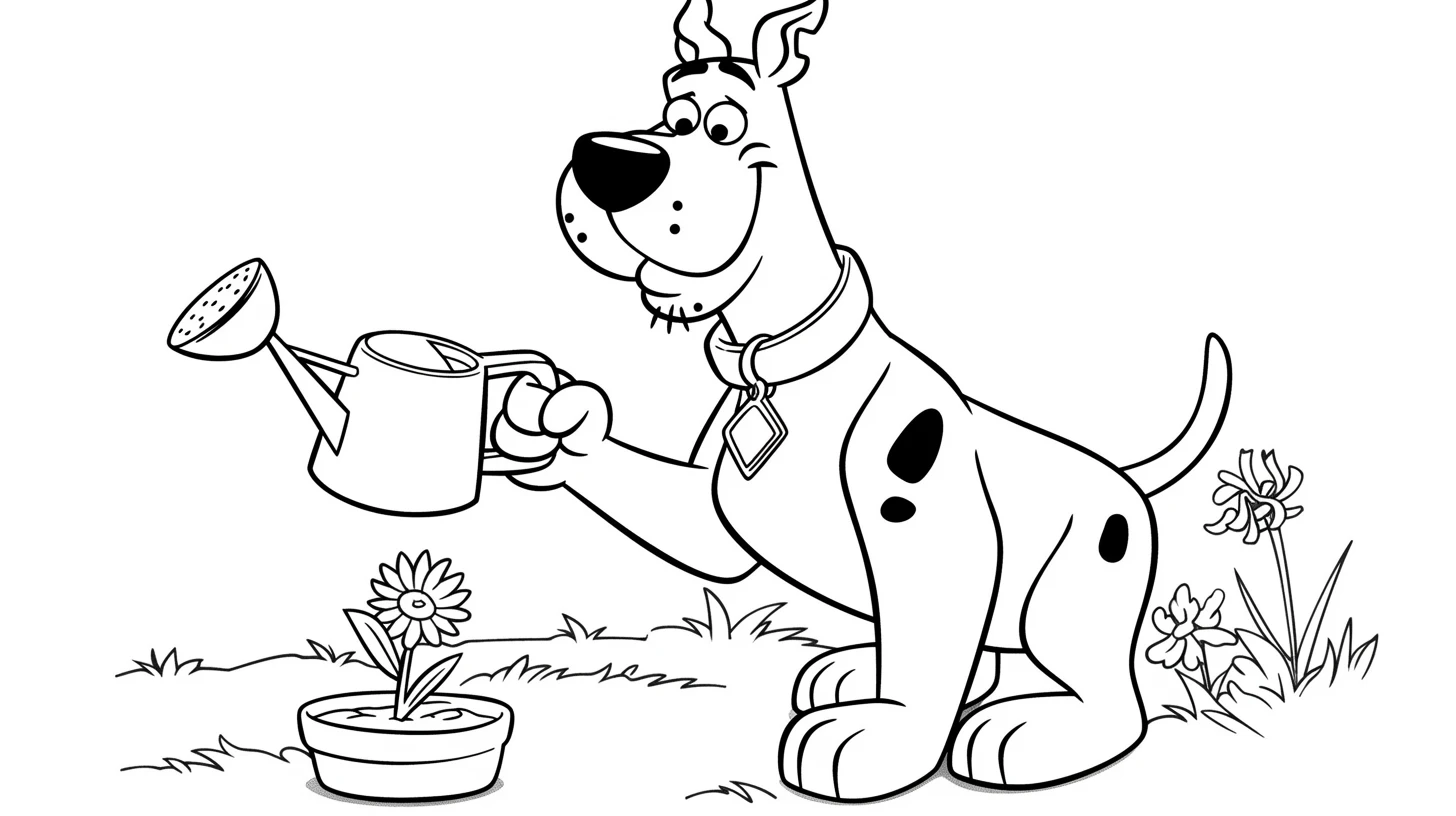 coloriage Scooby Doo pour enfant de 2 ans 1