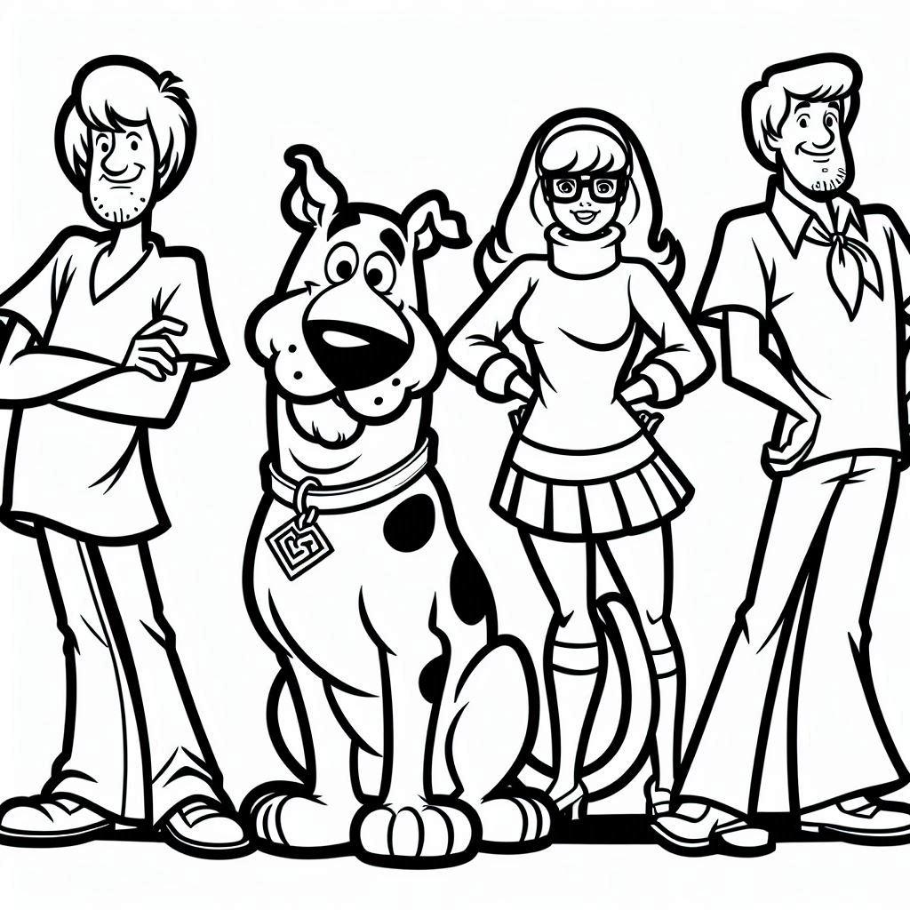 coloriage Scooby Doo pour enfant de 10 ans