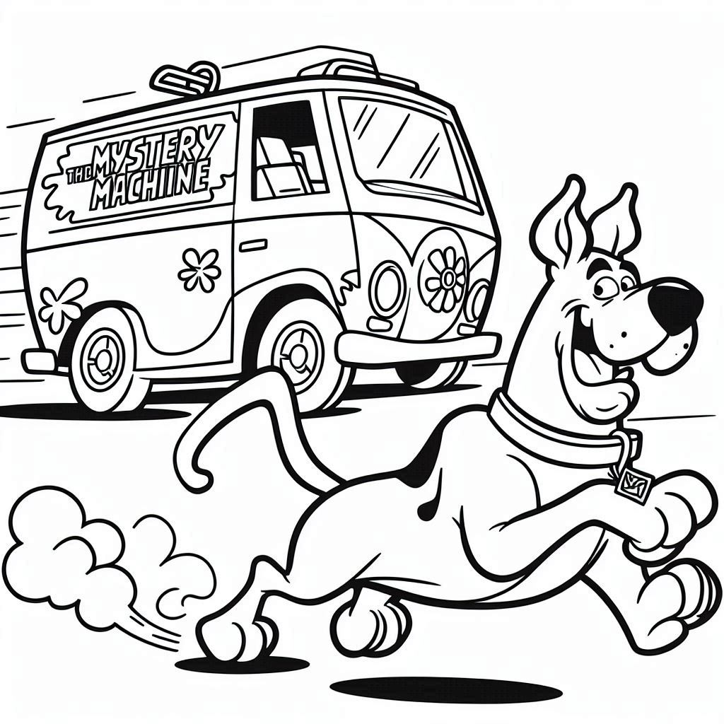 coloriage Scooby Doo gratuit pour enfants