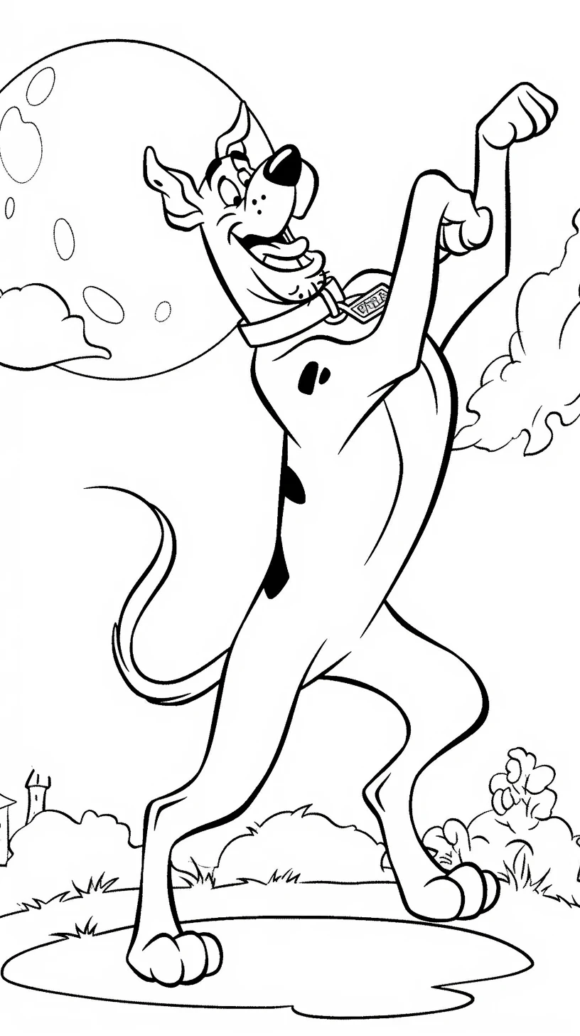 coloriage Scooby Doo à imprimer pour enfant de 9 ans