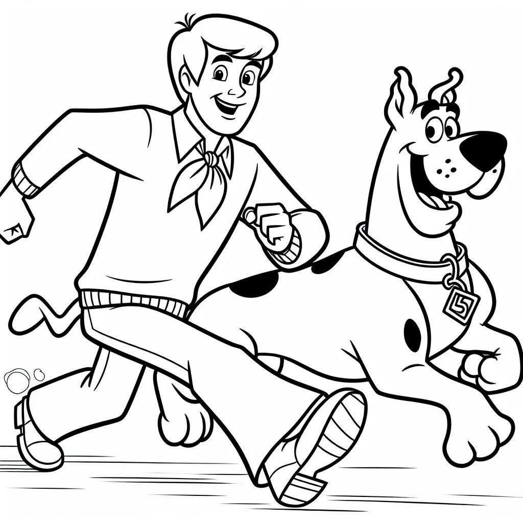 coloriage Scooby Doo à imprimer pdf gratuit