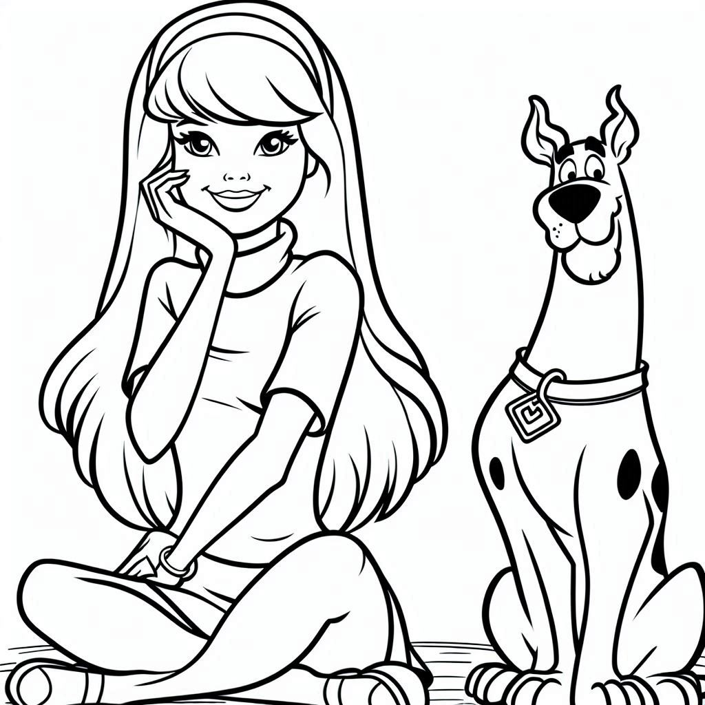 coloriage Scooby Doo et découpage à imprimer