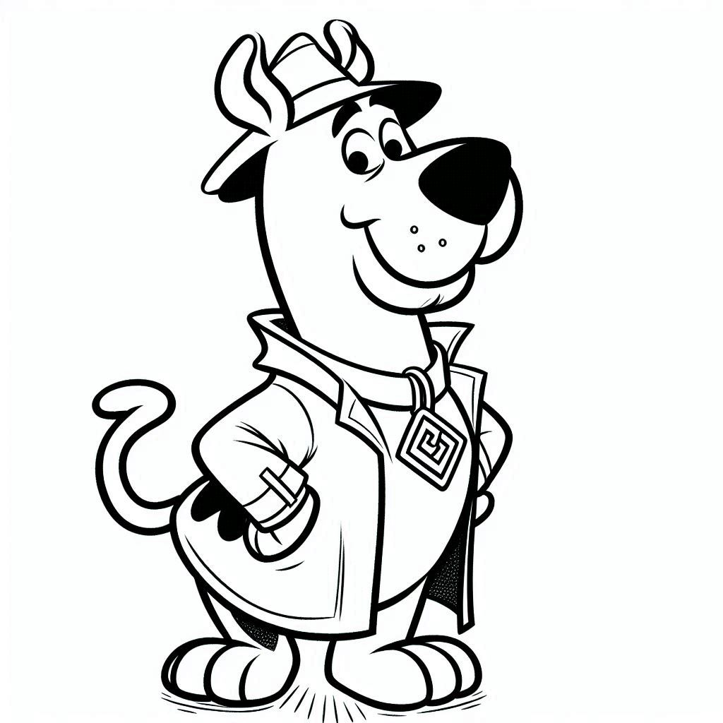 coloriage Scooby Doo à imprimer pour enfant de 6 ans