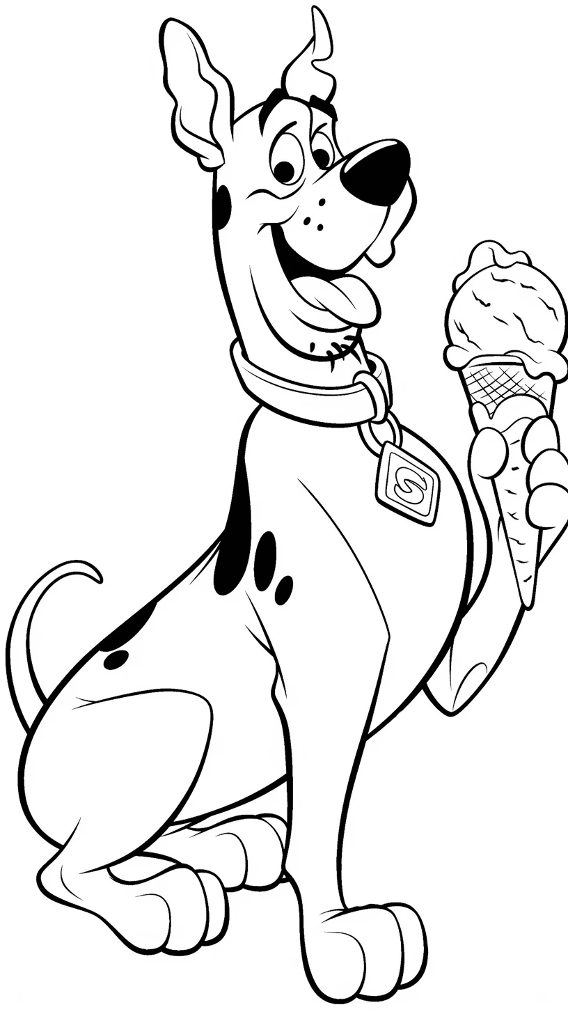 a imprimer coloriage Scooby Doo gratuit 1