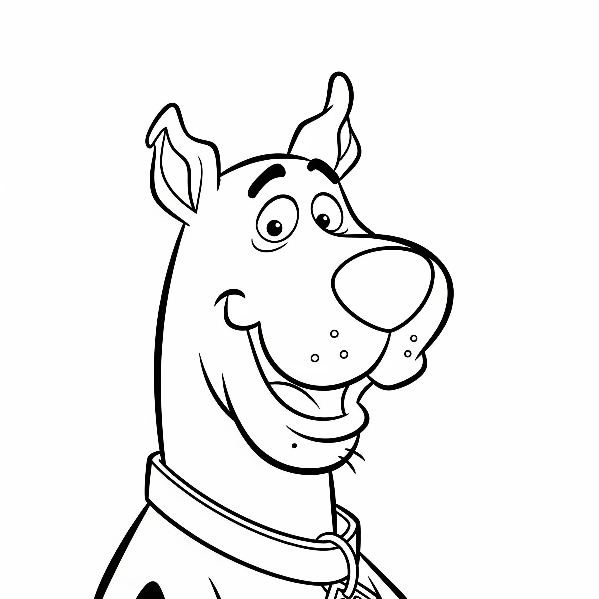 coloriage Scooby Doo souriant en ligne