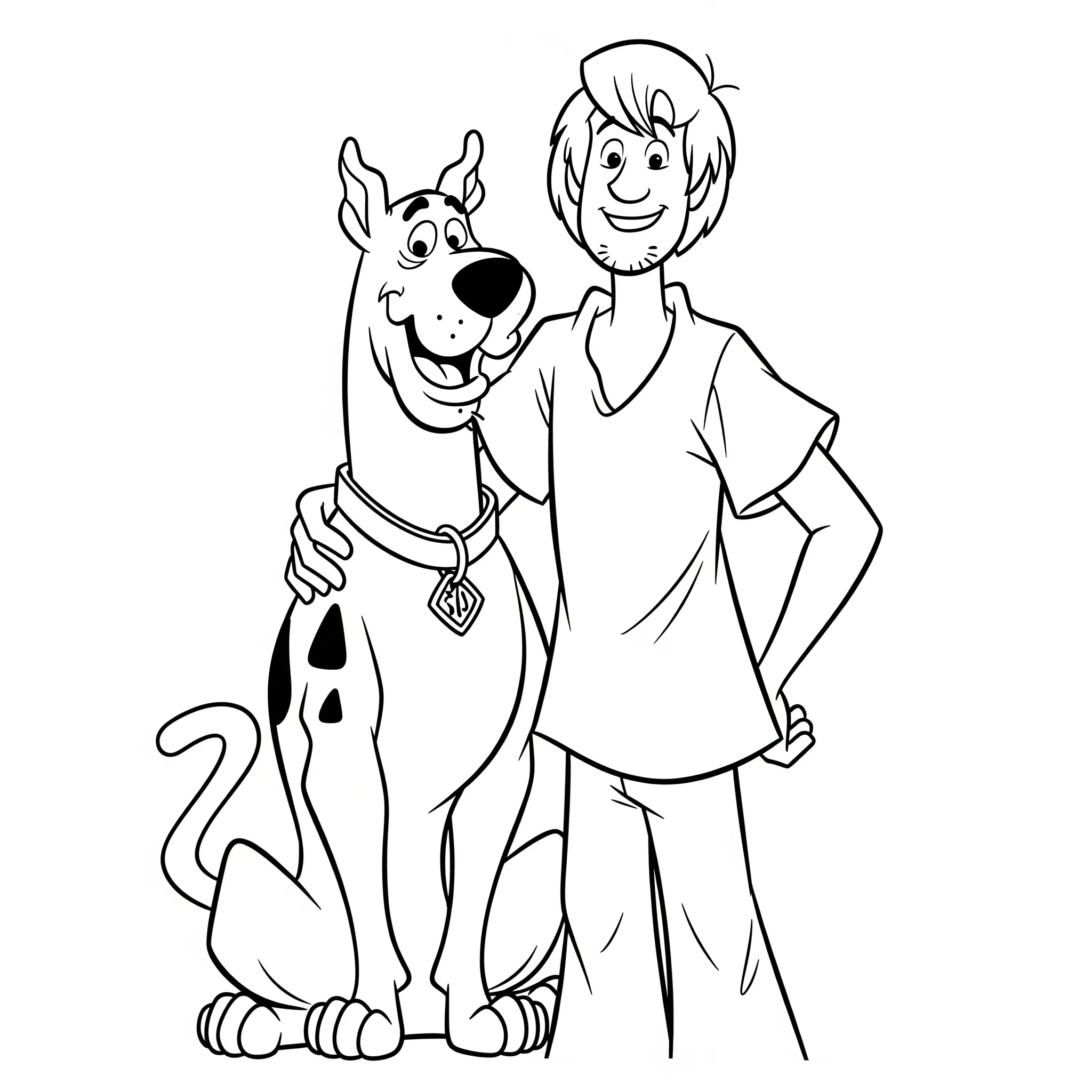 imprimer coloriage Scooby et Sammy gratuit
