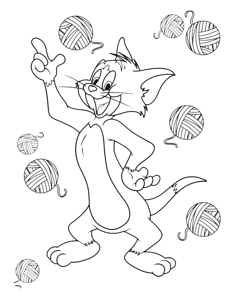 coloriage Tom and Jerry à imprimer pdf gratuit