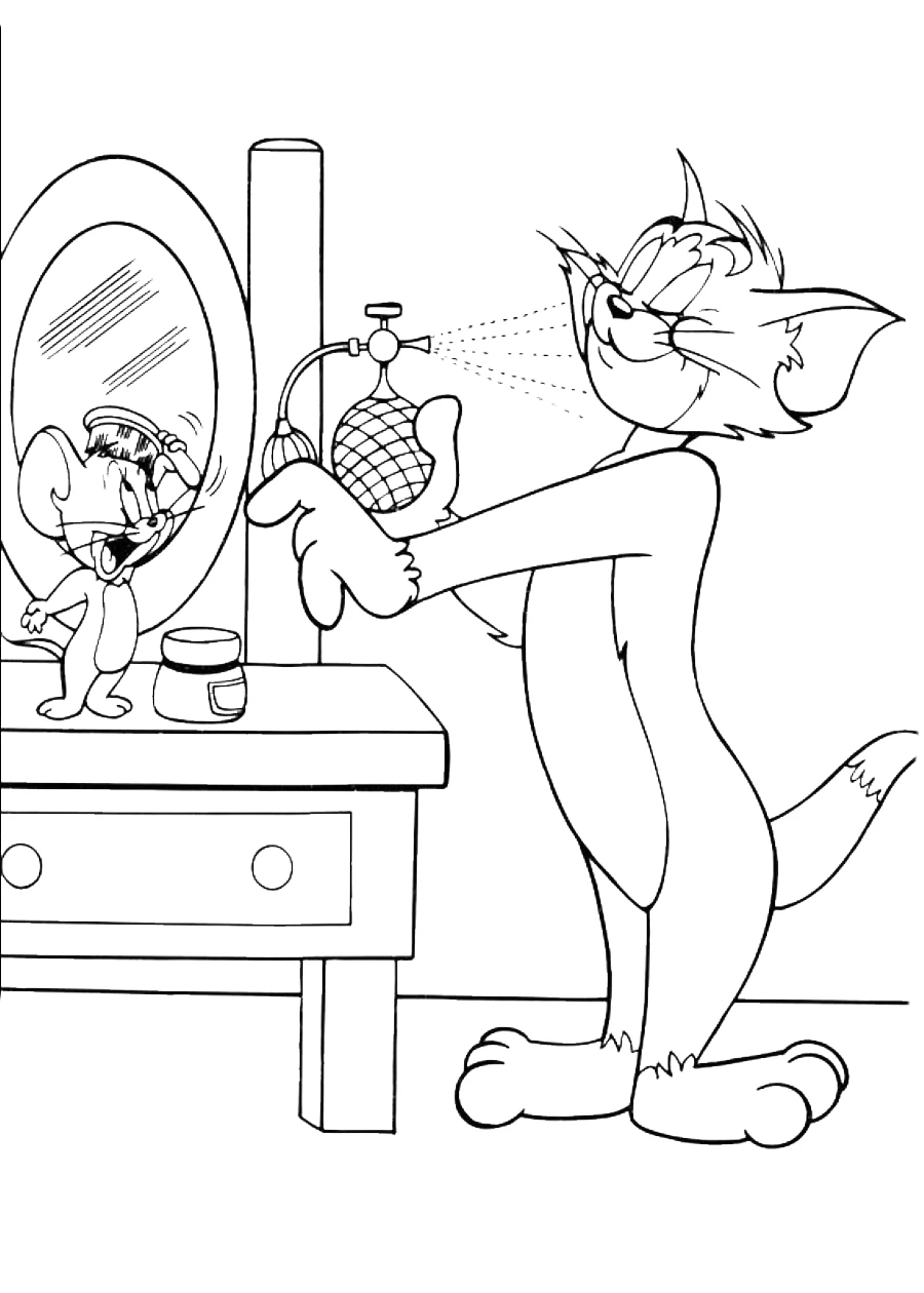 coloriage Tom and Jerry gratuit pour enfants