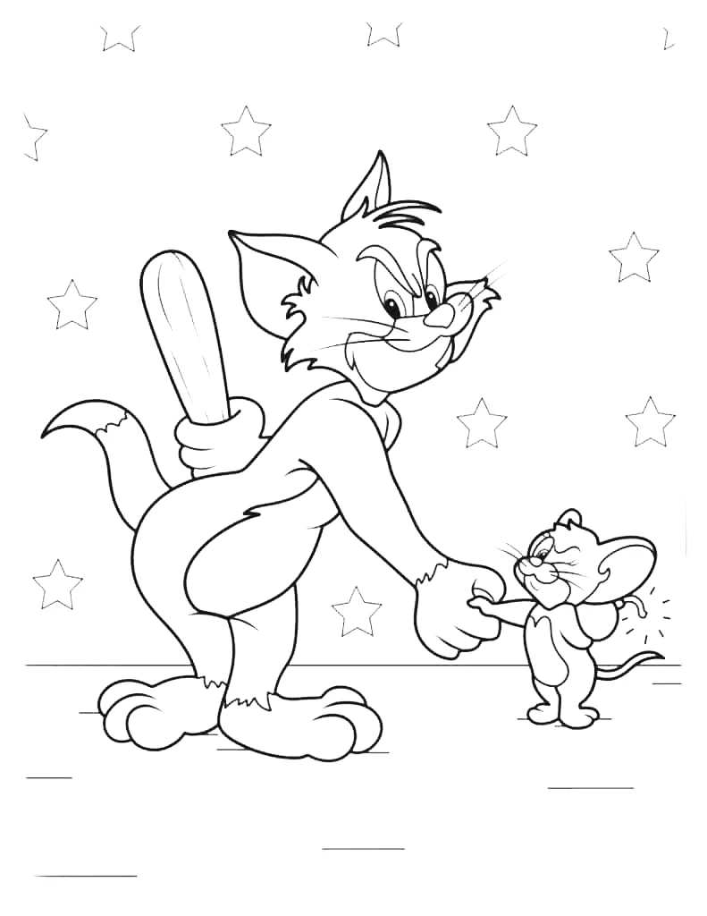 imprimer coloriage Tom and Jerry gratuit