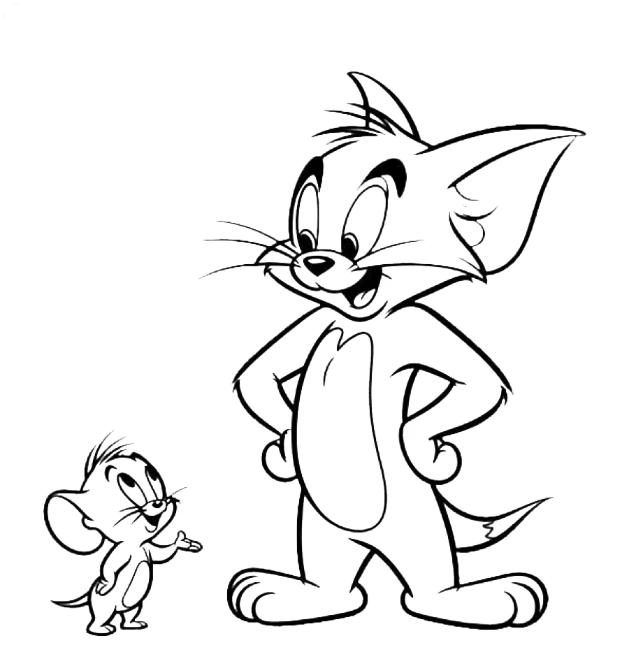 coloriage Tom and Jerry gratuit pour enfants 1