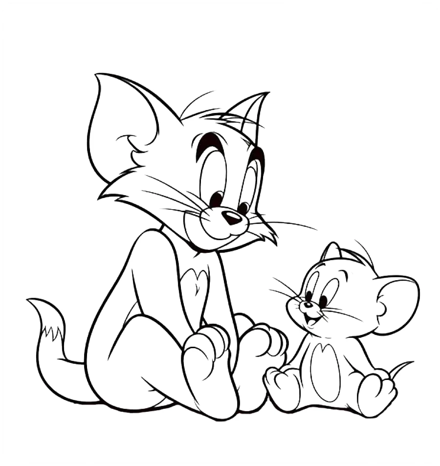 coloriage Tom and Jerry pour enfants a imprimer