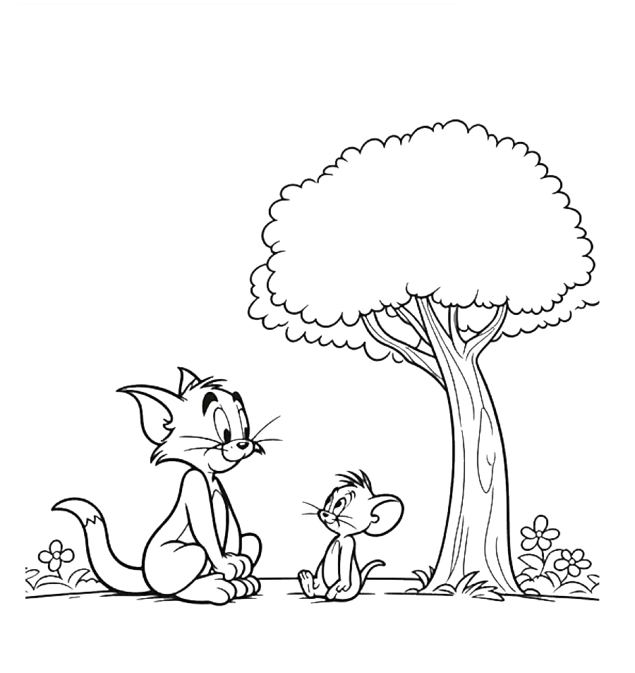 coloriage Tom and Jerry a colorier en ligne