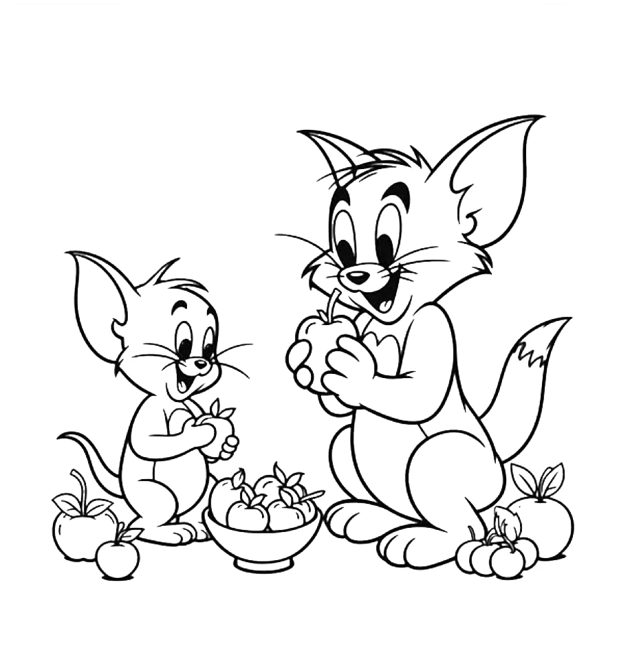 coloriage Tom and Jerry gratuit a imprimer