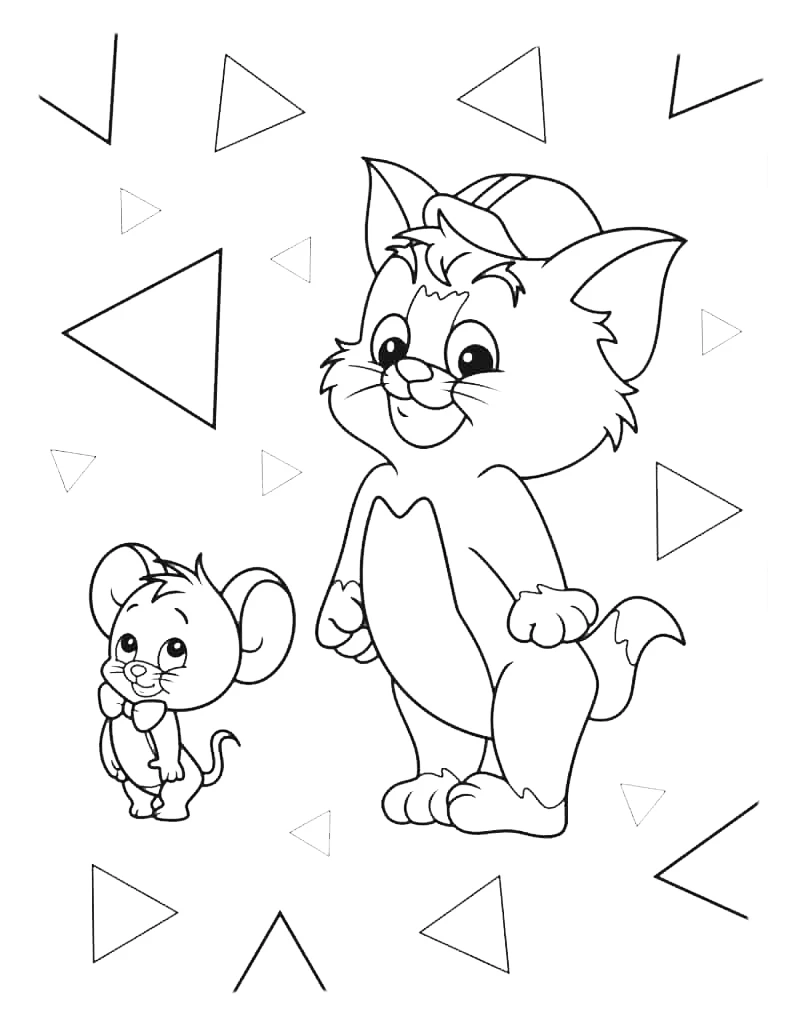 coloriage Tom and Jerry pour enfant à imprimer