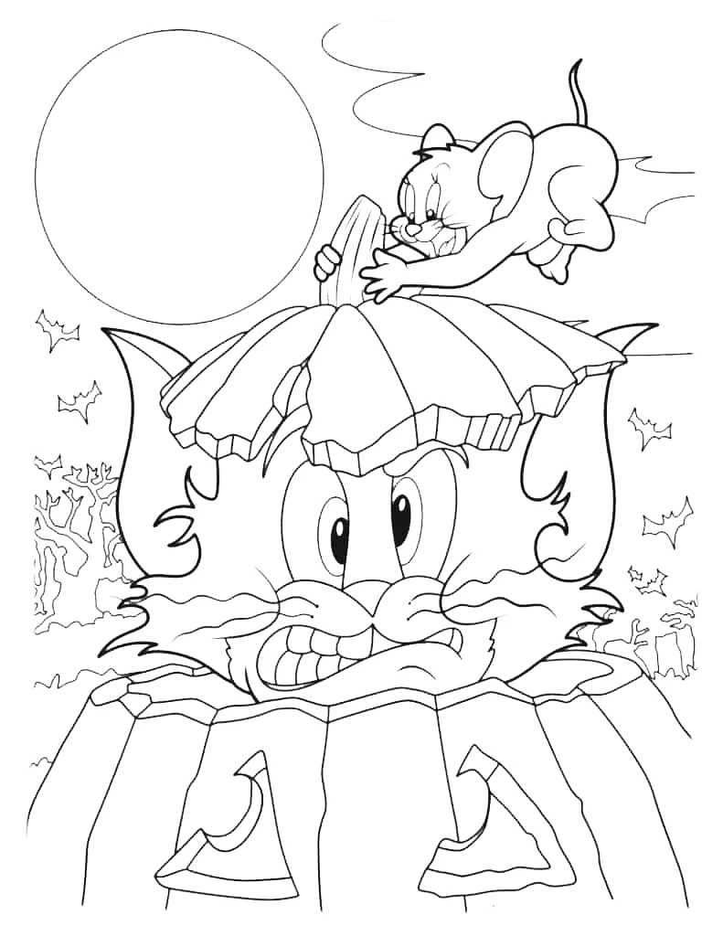 coloriage Tom and Jerry gratuit à imprimer