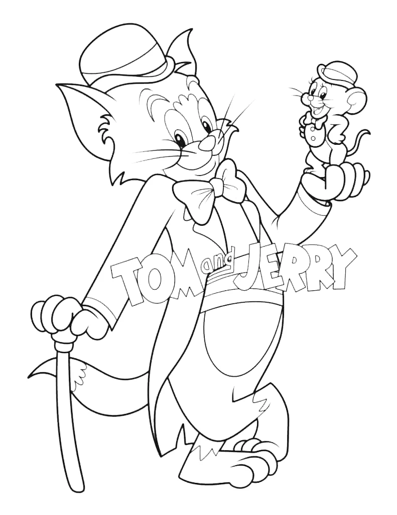 coloriage Tom and Jerry et apprentissage