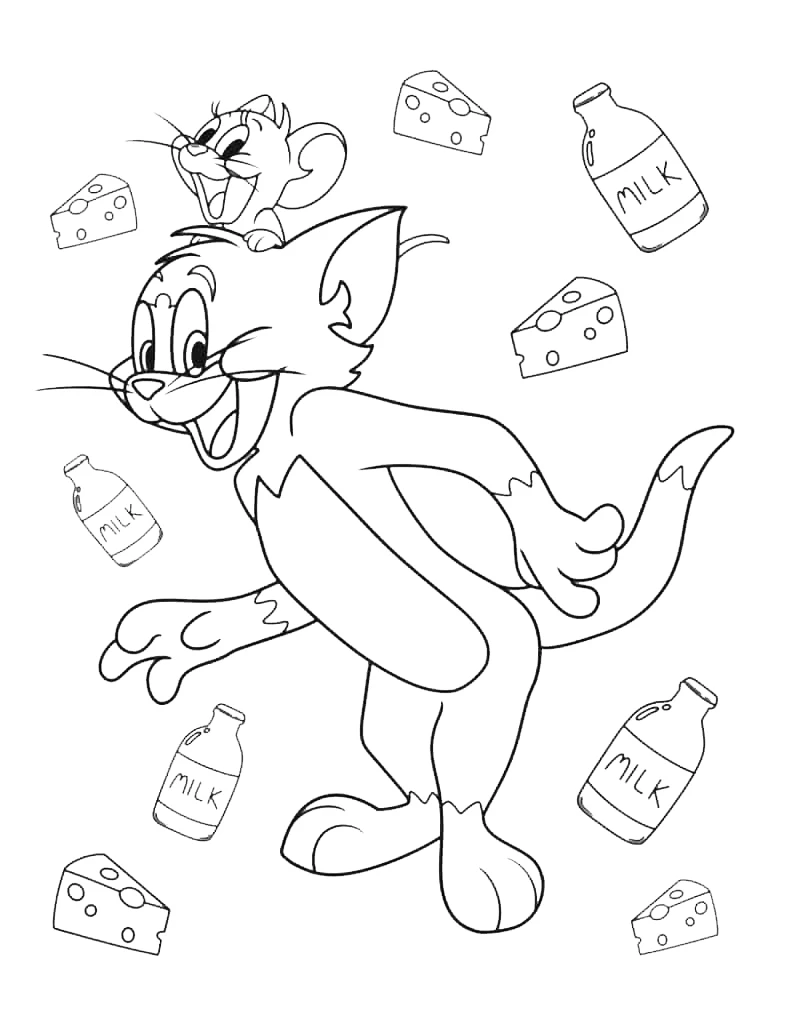 télécharger coloriage Tom and Jerry gratuit