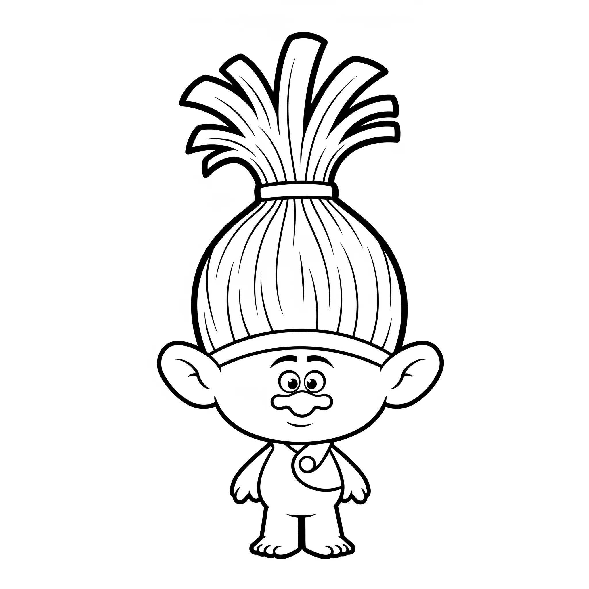 coloriage Troll de cheveux pour enfant de 4 ans