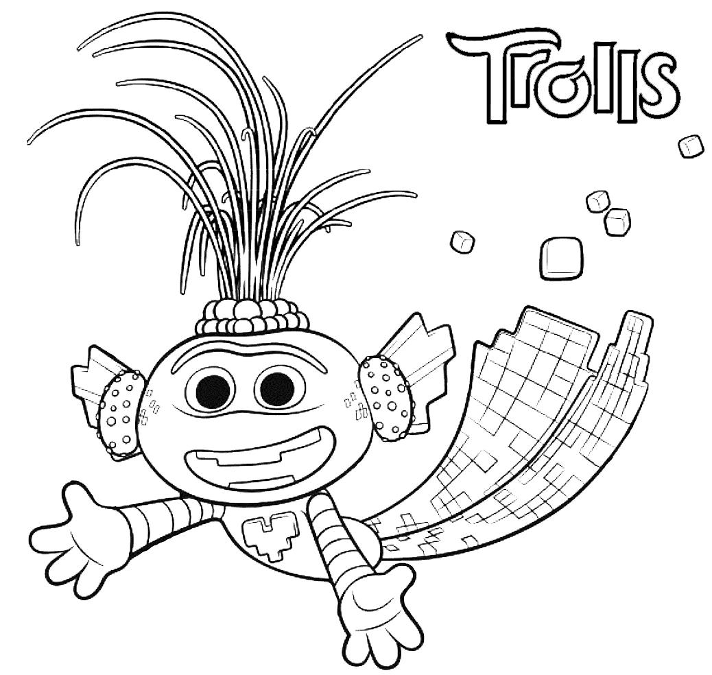 a imprimer coloriage Trolls gratuit