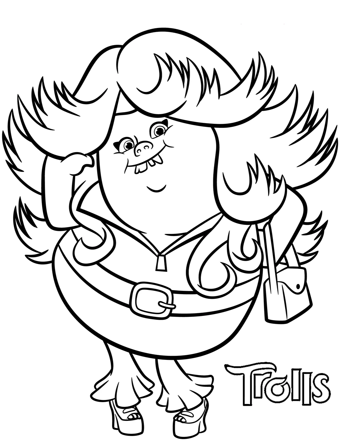 coloriage Trolls à imprimer