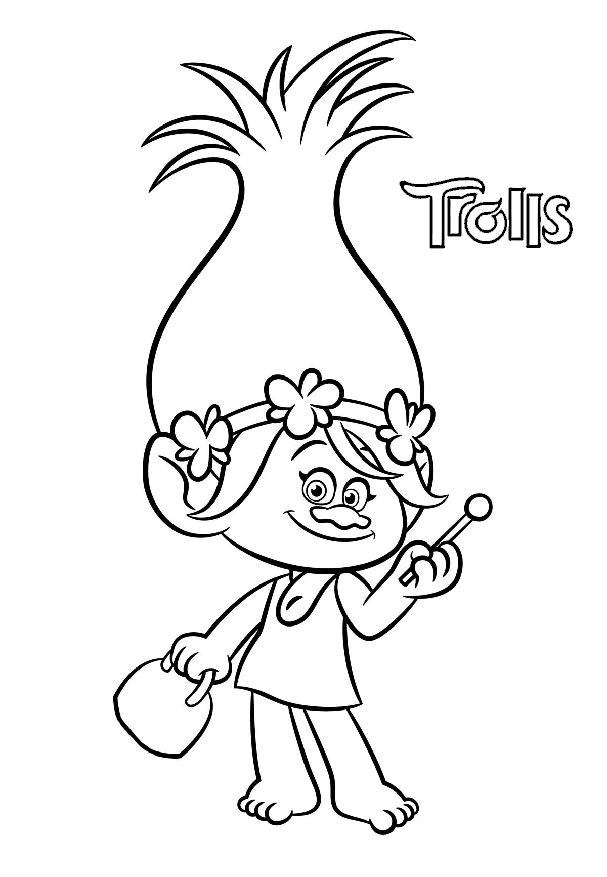 coloriage Trolls pour enfants à télécharger