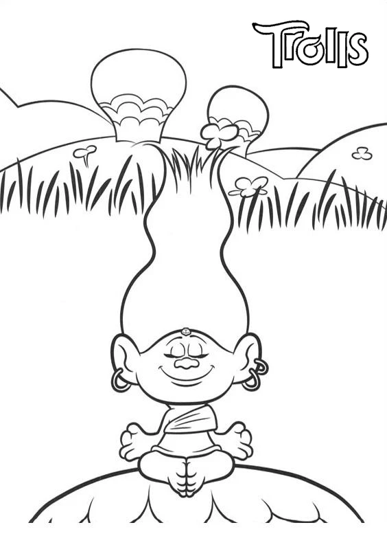 coloriage Trolls pour enfants à imprimer