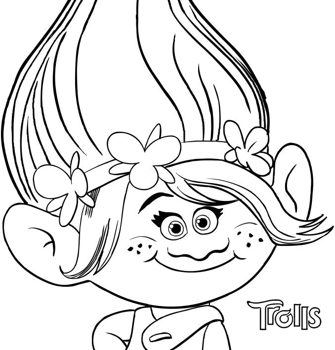 coloriage Trolls et découpage à imprimer