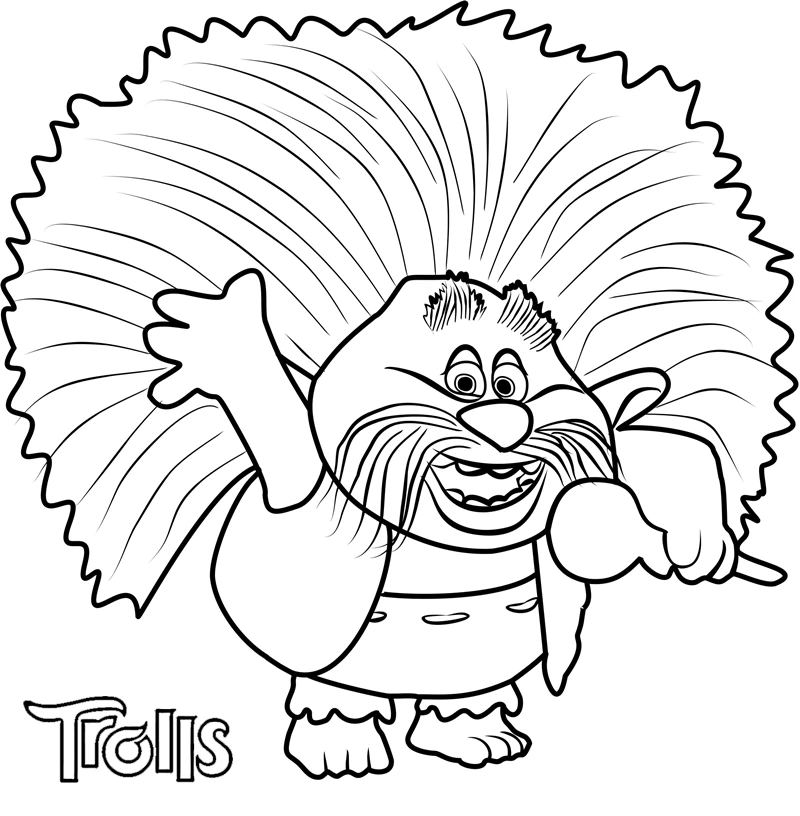 coloriage Trolls gratuit à imprimer