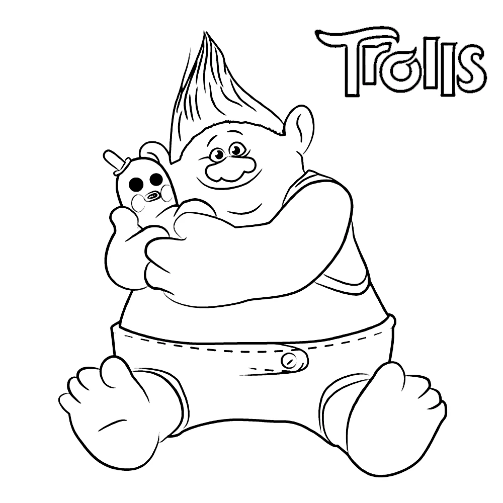 coloriage Trolls à imprimer 1