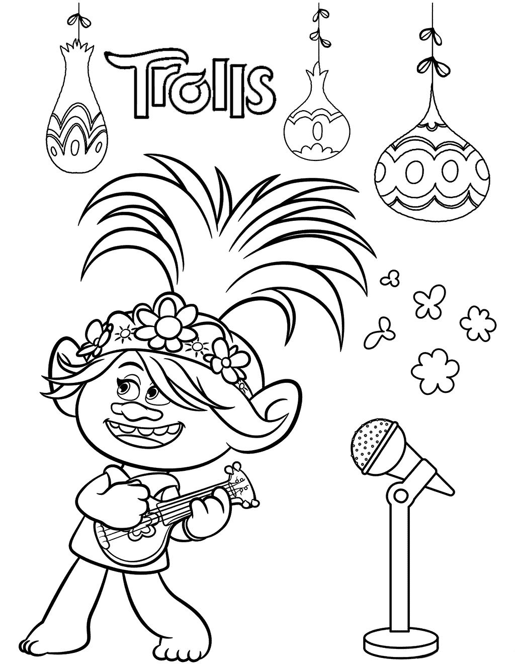 coloriage Trolls à imprimer a4