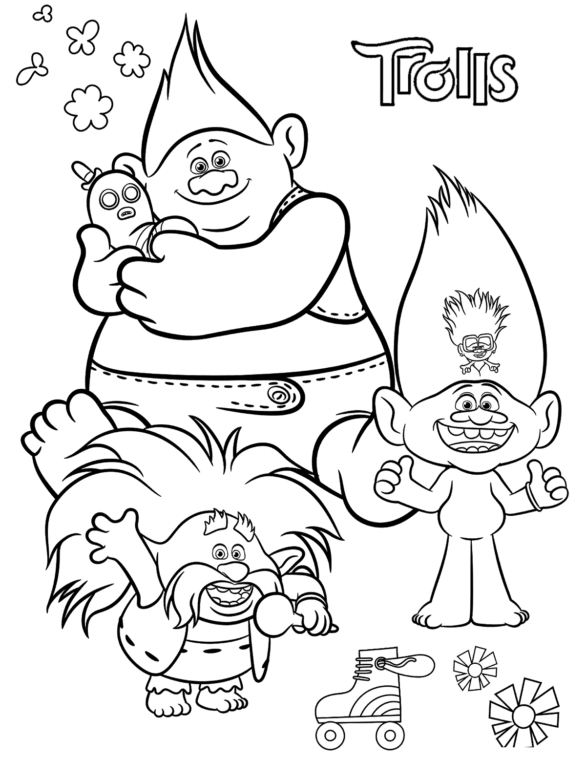 coloriage Trolls en ligne