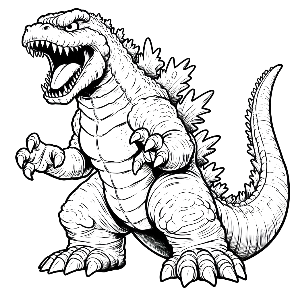 43 Coloriage Godzilla PDF Le Roi Des Monstres Kaiju