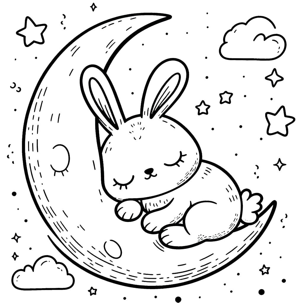 coloriage Lune pour enfant