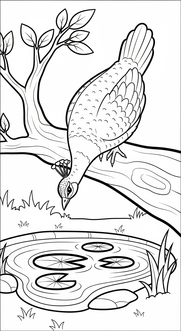 coloriage Paon updated à imprimer pour enfant de 3 ans