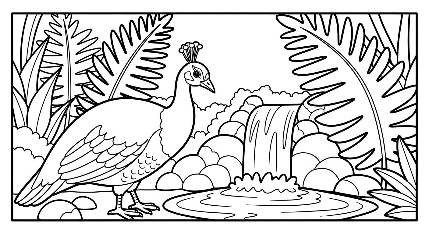 coloriage Paon updated en ligne pour enfant