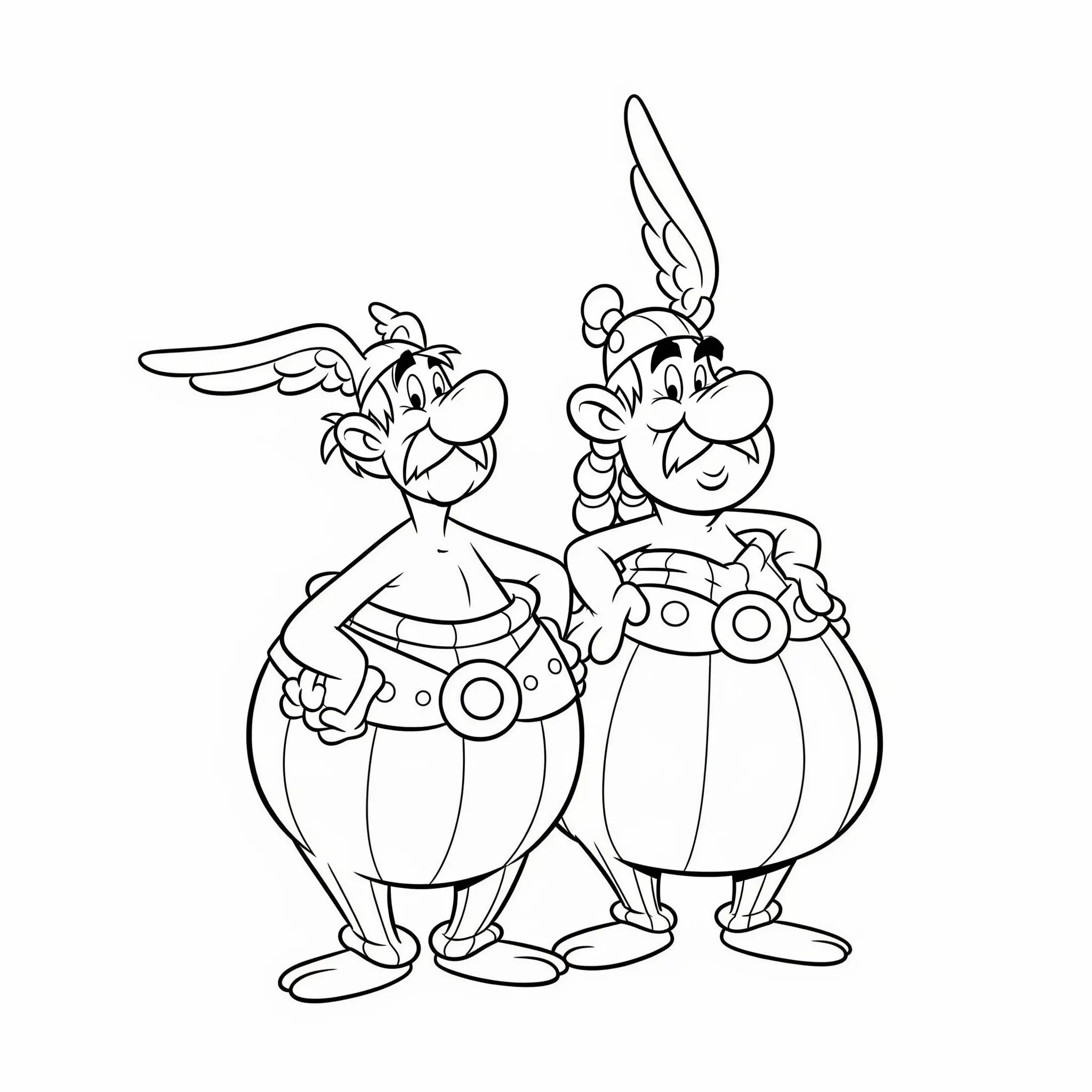 coloriage Astérix et Idéfix pour enfant à imprimer