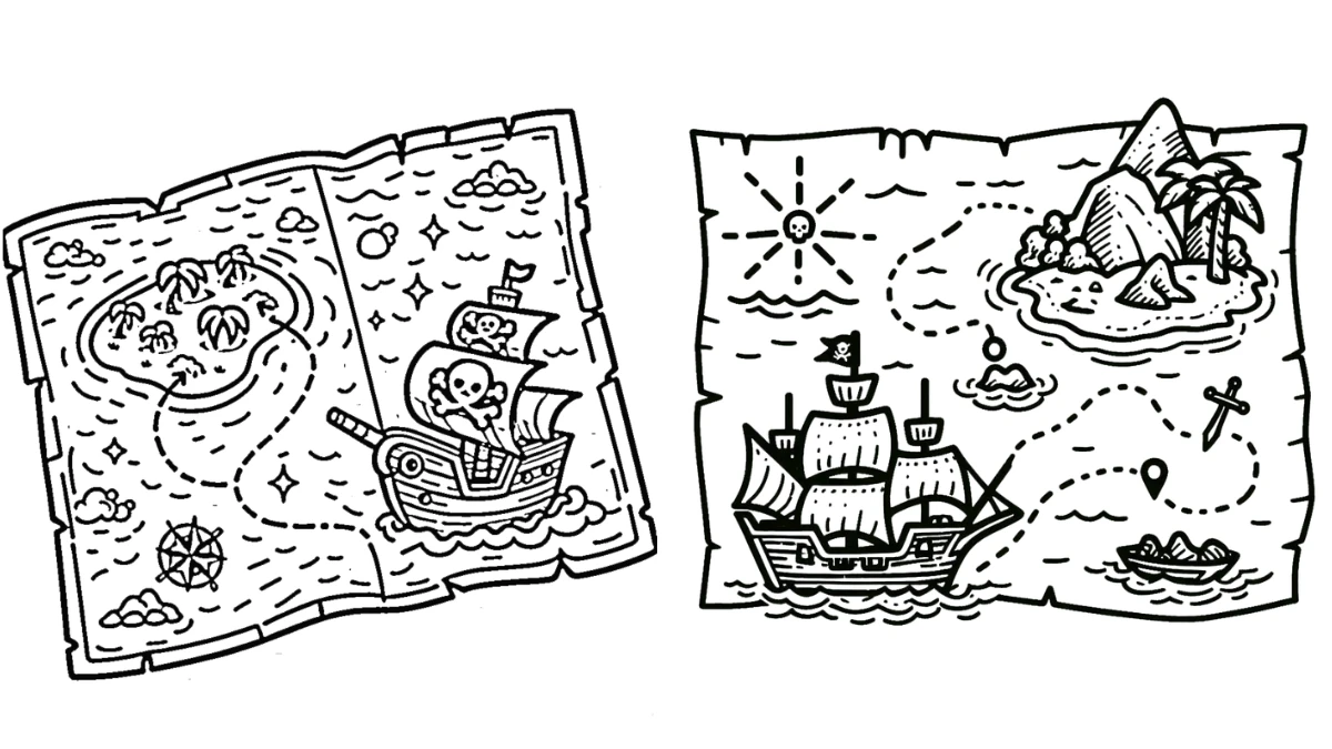 coloriage Bateau Pirate pour enfant de 5 ans