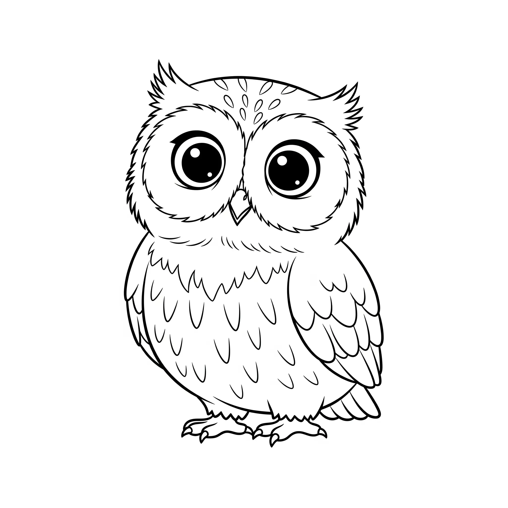 coloriage Bébé Chouette Curieuse pour enfant de 10 ans