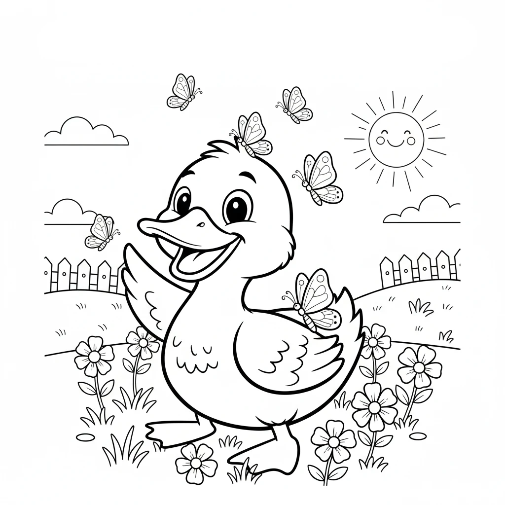 coloriage Canard en ligne pour enfant