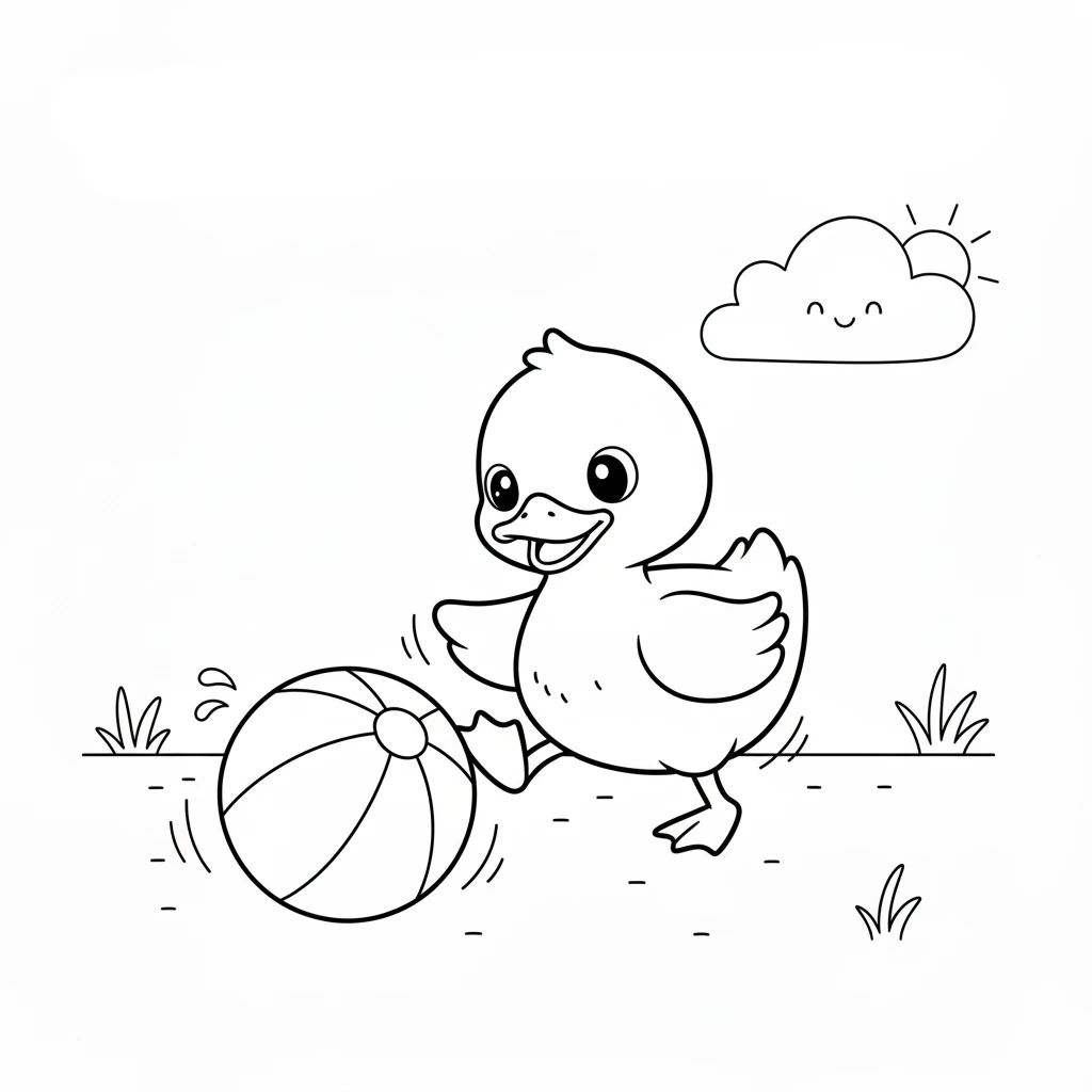 coloriage Canard à imprimer pdf gratuit