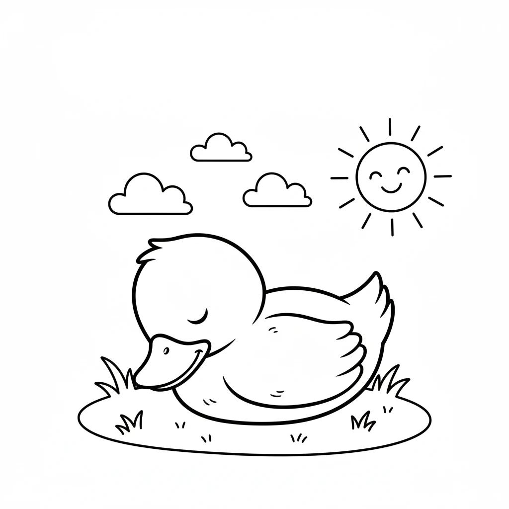 coloriage Canard pour enfants a imprimer gratuit