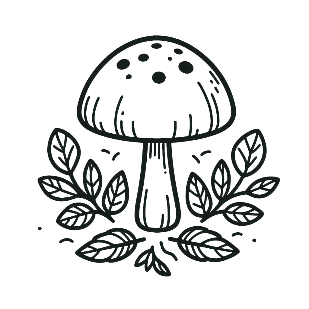 coloriage Champignon à imprimer a4