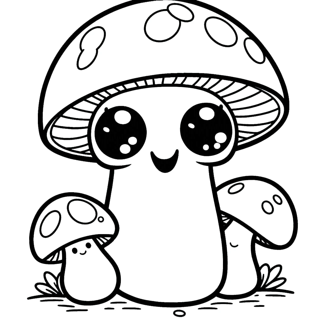 coloriage Champignon pour enfants à imprimer